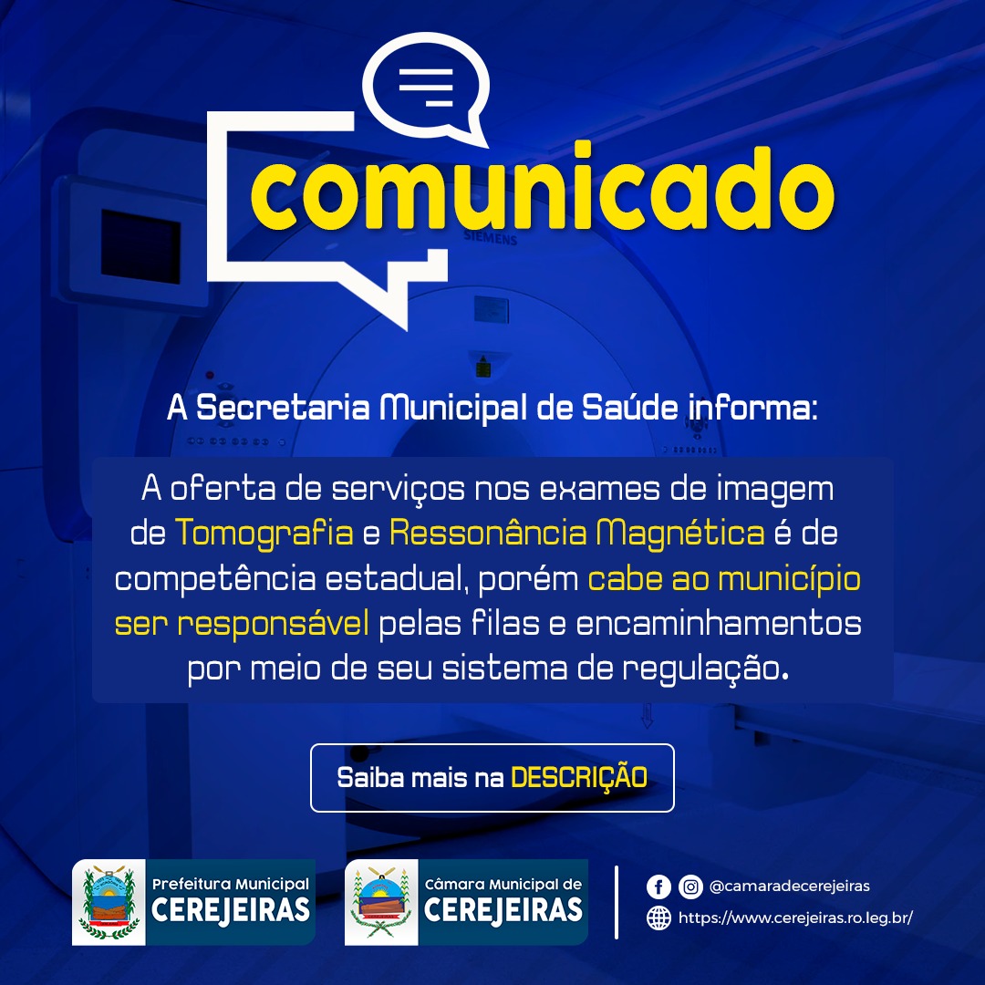 Comunicado da Secretaria Municipal de Saúde (SEMSAU)