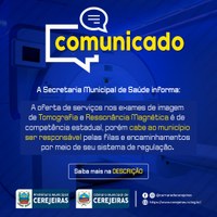 Comunicado da Secretaria Municipal de Saúde (SEMSAU)