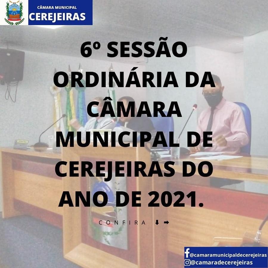 6° Sessão Ordinária/ 22-03-2021, décima legislatura.