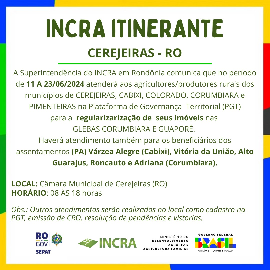 Incra Itinerante em Cerejeiras