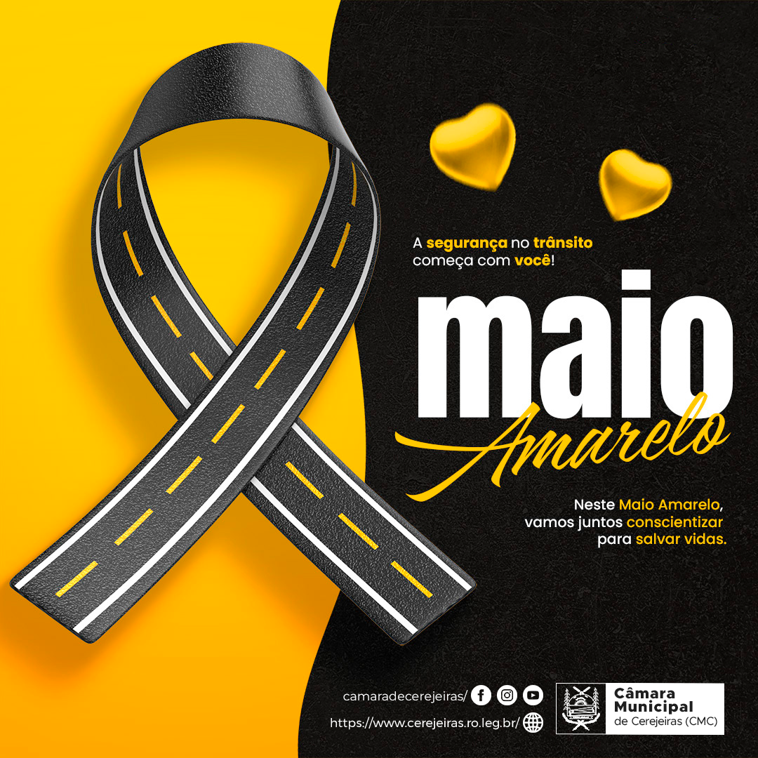 Maio Amarelo — Mês de Conscientização de Segurança no Trânsito